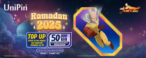 [Ramadan 2025] Top Up Kupon di UniPin & Dapatkan Cashback 50.000 UniPin Credits dan Hadiah Ramadan
